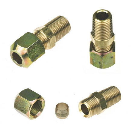 GasBank Reducer G1/4" Male Thread to 8 mm Pipe with Compression Ring - for Underslung LPG Tanks