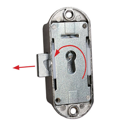 Lock Piccolo Nova right-hand nickel-plated bit hole