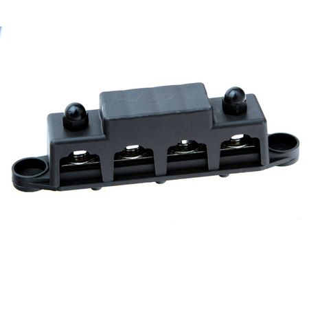 Busbar szyna zbiorcza M8 250A Czarna 4P z pokrywą