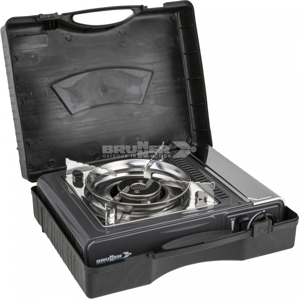 Brunner Devil SD NG stove in its carry case