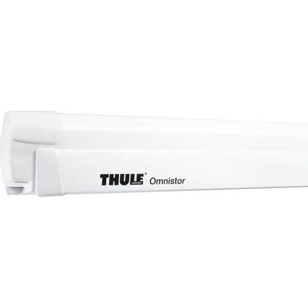 Markiza Thule Omnistor 8000 z silnikiem, 4 m, beżowo-biała, kolor tkaniny Mystic Grey