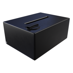 Prostokątny poziomy pojemnik do kampera 150 l UHPLAST czarny