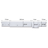 White aluminium hinge 415 mm 8 holes