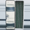 Grey/green chenille curtain 56 x 200 cm