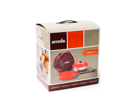 Omnia Kit 1 - Classic 2 l stovetop oven with silicone mould, oven rack, bag and pot holders, 5 items