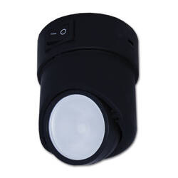 Black halogen spotlight