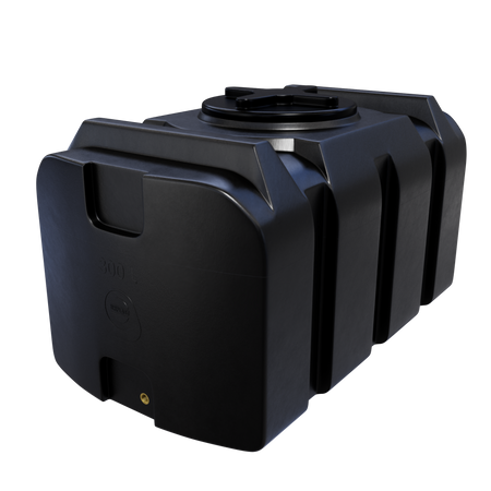 Prostokątny pojemnik 300 l UHPLAST czarny