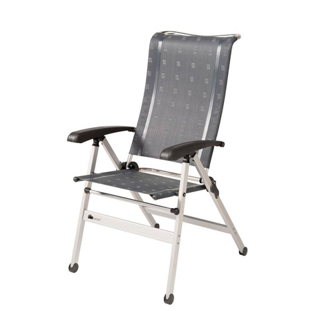 Dukdalf Cha Cha krzesło kempingowe antracyt - oparcie 76 cm, 8 pozycji