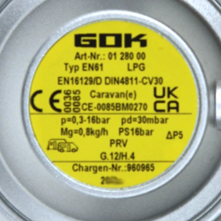 Zestaw GOK Reduktor 30mb + przewód 400mm, wąż - kampery