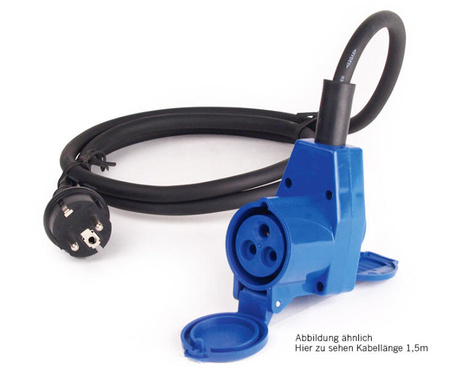 Kabel przejściowy wtyczka Schuko ze złączem kątowym - 25 m