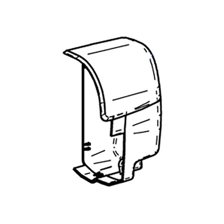 End Cap Right TO 8000, Anthracite