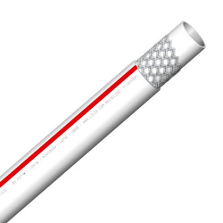 Wąż do wody pitnej LILIE elastyczny ciepła woda 5m 10x18mm biało-żółty