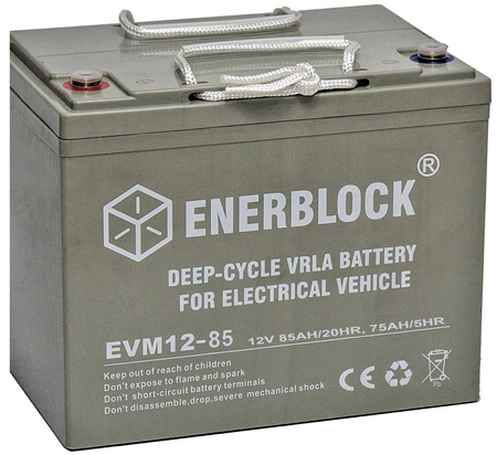 Akumulator kwasowo-ołowiowy ENERBLOCK AGM E-Vehicle 12V, 85AH Seria EVM