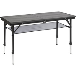 Brunner Dinemic Elùtop folding camping table 124 x 70 cm - aluminium, honeycomb top, height 56-85 cm