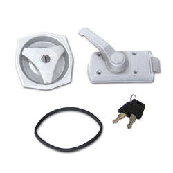 Lock 1033 white with key and cylinder