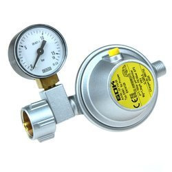 GOK reduktor gazowy 30 mbar, max. 1,5 kg/h, KLF x 1/4 LH, z manometrem i PRV - do butli 11 kg