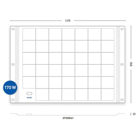 Solar Panel Fusion 170 Wp for VW T5 and VW T6.1 California