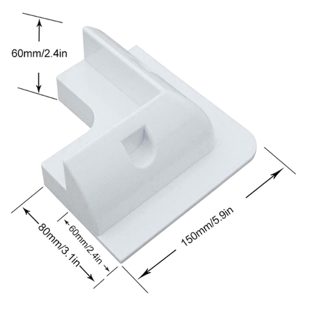 Solar Panel Mounting Brackets (4pcs) WHITE For RV Boat Caravan