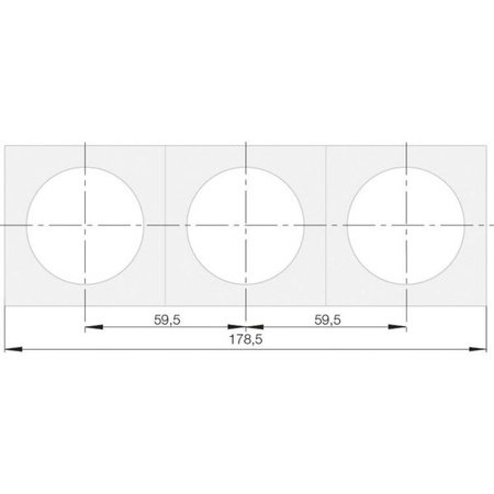 Berker Integro ramka wyłącznika potrójna biała
