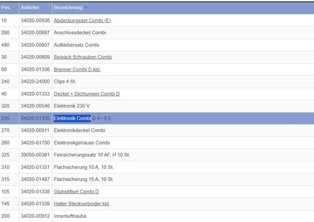 Electronics - Truma spare part number 34020-01335 - for Combi D 6 / D 6 E