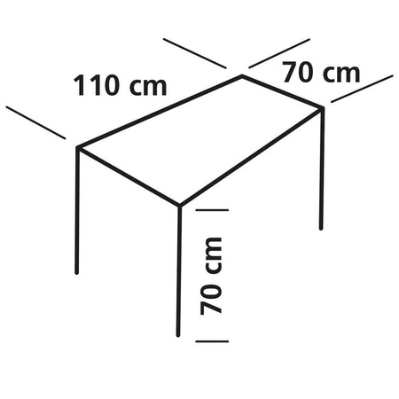 Składany stół aluminiowy Chambery marki EuroTrail z bambusowym blatem, 110 cm
