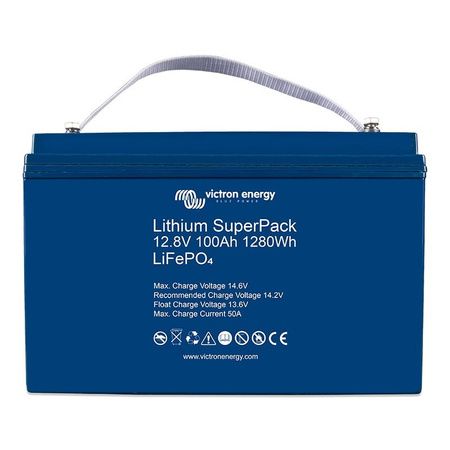 Victron Lithium SuperPack 12,8V/100Ah (M8) akumulator LiFePO4 z wbudowanym BMS, 1280 Wh