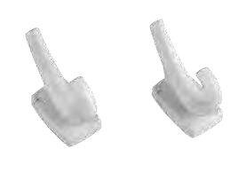 Wall hook, light grey, 2-pc set small