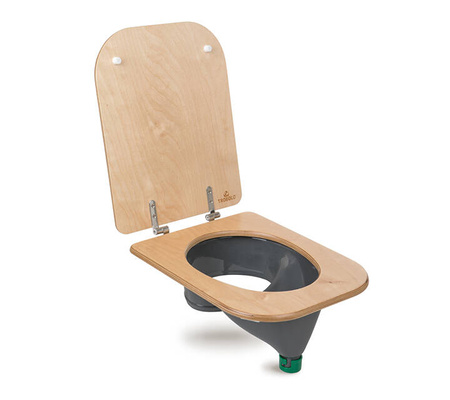 Composting toilet insert (grey) & toilet seat TROBOLO