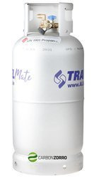 Alugas TravelMate 33.3 l (14 kg) aluminium LPG cylinder - with multivalve and 80% fill stop, for motorhomes