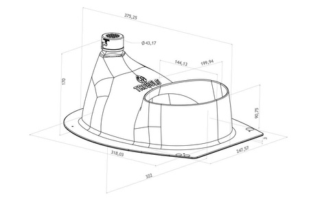Composting toilet insert, grey TROBOLO