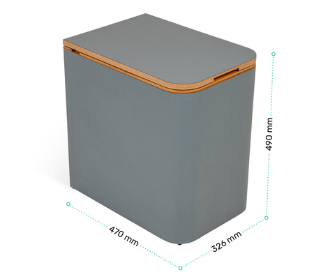 TROBOLO SilvaBlœm - wooden composting toilet with urine separation, grey