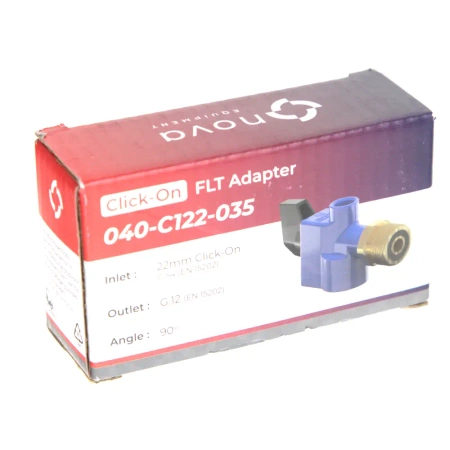 NOVA Adapter FLT 22 mm click-on na G.12 90° - butla wózka widłowego