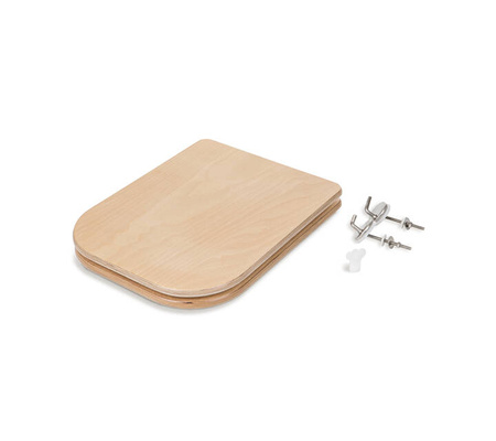 TROBOLO urine diverter white with wooden toilet seat - insert for DIY composting toilet