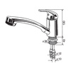 Mono mixer with hand shower and switch - Ø 36 mm