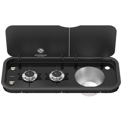 Kuchenka dwupalikowa i zlewozmywak prawy Thetford Topline 111