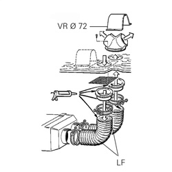 Rura powietrzna Truma LF18, 76 mm, 60cm