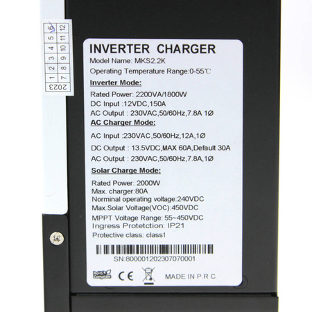 Hybrid inverter with MPPT solar charger