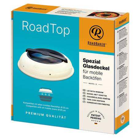 RoadBaker specjalna pokrywa szklana RoadTop Model G 26cm