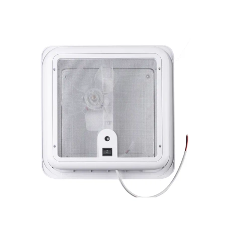 Wentylator dachowy Plus Turbo Vent 28x28cm z LED - biała pokrywa