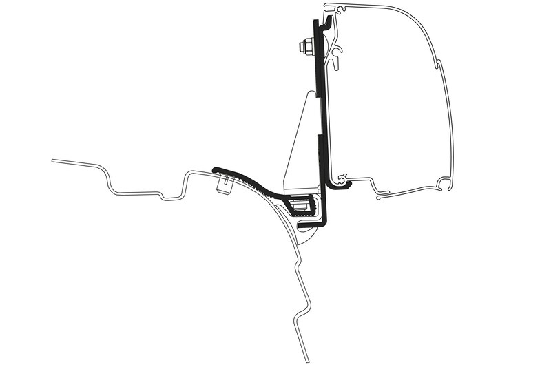Adapter markizy Thule Omnistor 4200 do Reimo Multirail VW T5/T6 250cm Antracytowy
