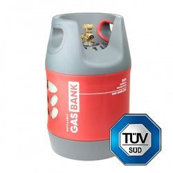 GasBank SINGLE 7.5 kg - LPG Butla Gazowa – DIN (G12 KLF) Wejście/Wyjście