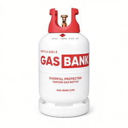 GasBank LS Single 11 kg Butla LPG z lekkiej stali 27,2 l z OPD 80% - zawór G.12 KLF