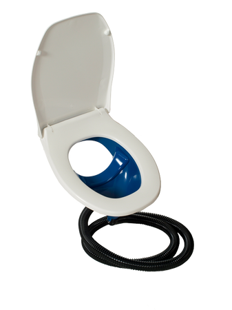 Separett Privy 501 Urine-Diverting Inset with Plastic Seat and Lid, Blue