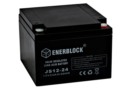 Akumulator kwasowo-ołowiowy ENERBLOCK AGM 12V, 24AH Seria JS