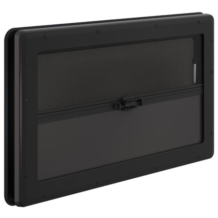 Hinged Window S10, 900 x 500 mm black inner frame