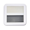 ExtraVENT 40 - 40 x 40 cm rooflight for motorhomes and caravans, double-glazed dome, pleated blind and fly screen, roof 28-50 mm, Mini Heki replacement