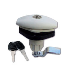 Lock 1204 white with key and cylinder