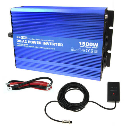 Inwerter przetwornica napięcia 12V DC na 230V AC 3000W SUNBANK