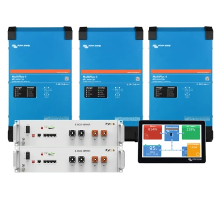 Three-phase Victron 5000VA with Pytes 15kWh energy storage